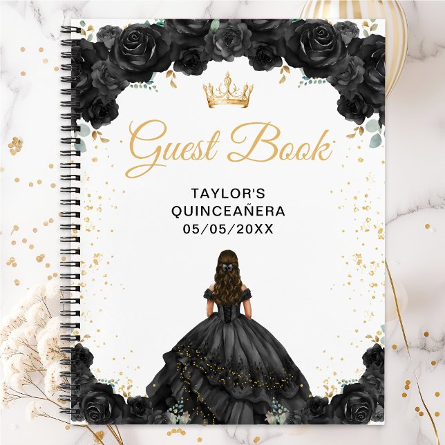 Libro de invitados Black Princess Quinceañera (Subido por el creador)