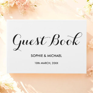 Libro de invitados Black White Classic para bodas