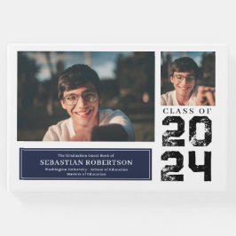 Libro de invitados Blue and White de la Escuela de