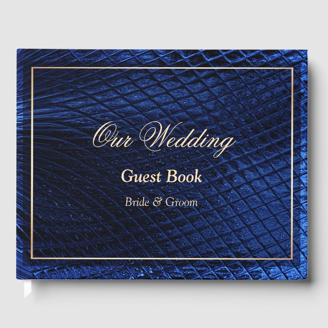 Libro de invitados Blue Decorative Moderne Resumen (Anverso)