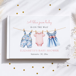 Libro de invitados Blue Jean Chica Baby Shower