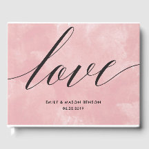 Libro de invitados boda con guión de caligrafía de