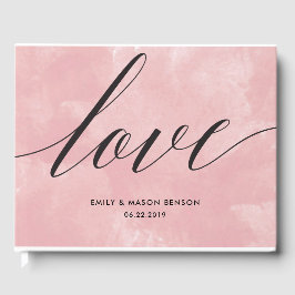 Libro de invitados boda con guión de caligrafía de