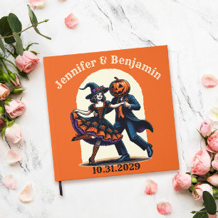 Libro de invitados boda con linterna Jack-o' y bru