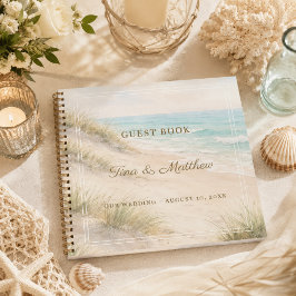 Libro de invitados Boda playa costera