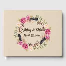 Libro de Invitados Boho Floral Rustic Flowers