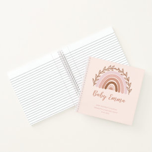 Libro de invitados Boho Rainbow, Terracotta Dusty 
