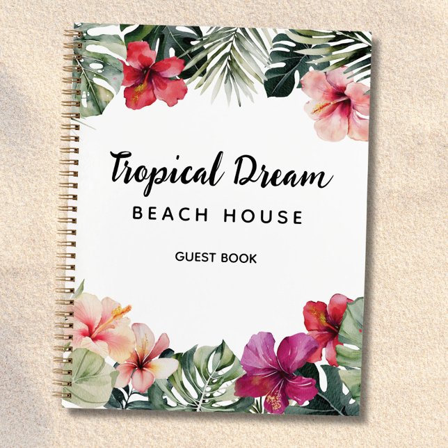 Libro de invitados botánico floral tropical acuare (In situ)