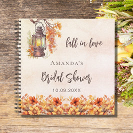 Libro de invitados Bridal Shower fall naranja coun