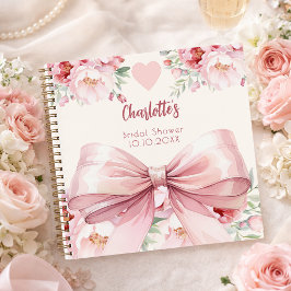 Libro de invitados Bridal Shower flor de arco rosa