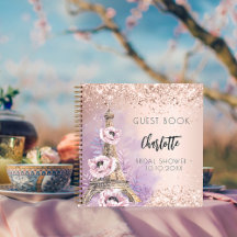 Libro de invitados Bridal Shower Paris Eiffel Towe
