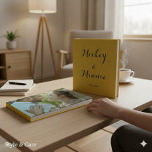 Libro de invitados clásico con texto personalizado
