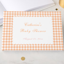 Libro de invitados clásico de baby shower de cuadr