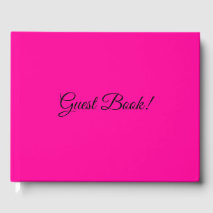 Libro de invitados color rosa fuerte