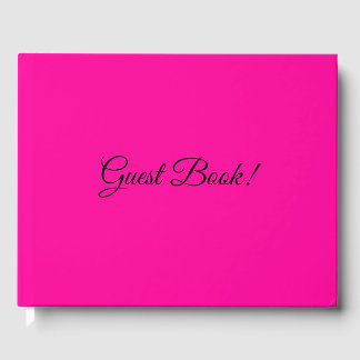 Libro de invitados color rosa fuerte