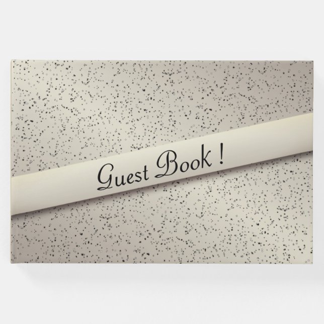 Libro de Invitados con Brillo de Oro Antiguo (Anverso)