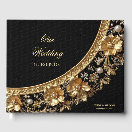 Libro de Invitados con Marco Dorado Ornate