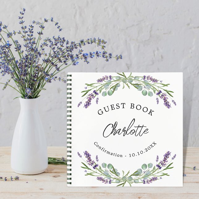 Libro de invitados Confirmación lavanda violeta eu (Subido por el creador)