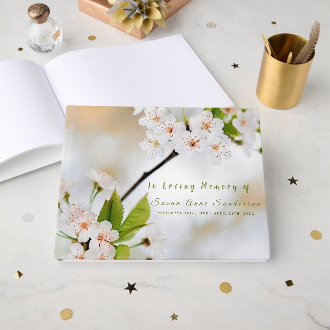 Libro de invitados conmemorativo del funeral de fl (Anverso Abierto)