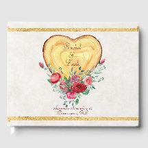 Libro de invitados Country Love de Wood heart and 
