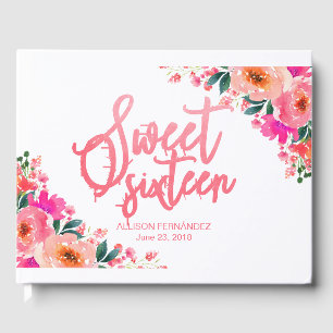 Libro de Invitados Cumpleaños Dulces 16 Rosado Bri