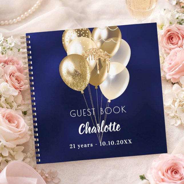 Libro de invitados cumpleaños globos azules navale (Subido por el creador)