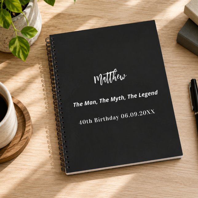 Libro de invitados cumpleaños hombre negro mito le (Subido por el creador)