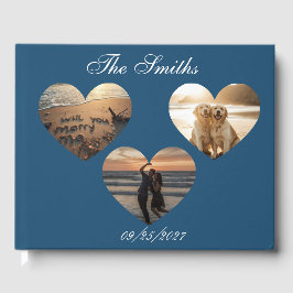 libro de invitados de 3 corazones