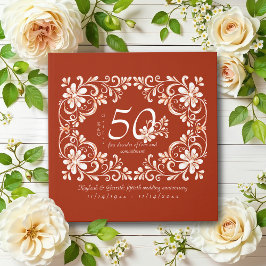 Libro de invitados de aniversario de 50 años Brick