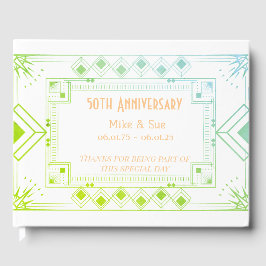 Libro de Invitados de Aniversario Personalizado Co