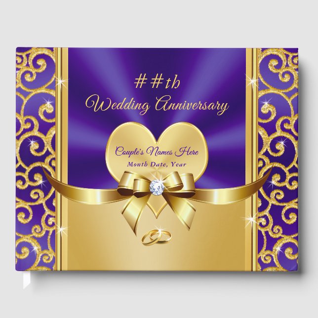 Libro de Invitados de Aniversario Personalizado Im (Anverso)