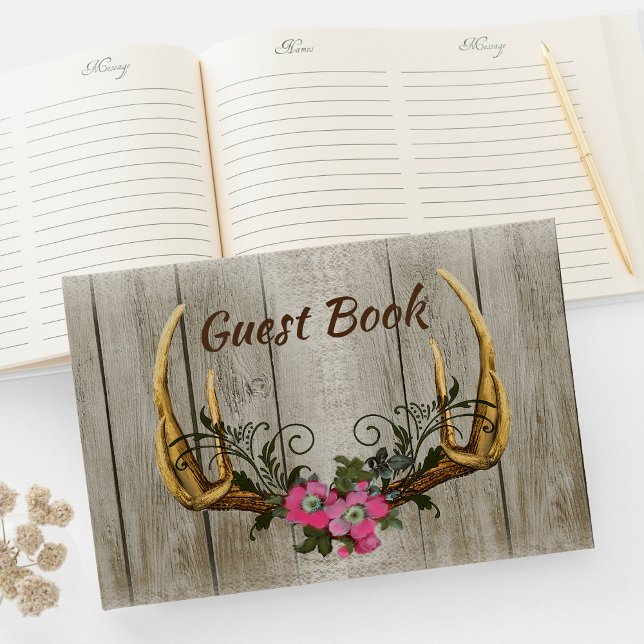 Libro de invitados de Antlers y Rosa Rosa Rosa Ros (Subido por el creador)