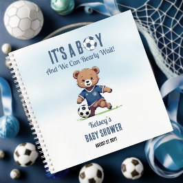 Libro de invitados de Baby Shower Boy Bearly Wait