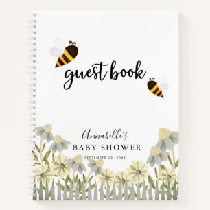 Libro de invitados de Baby Shower Bumble/Honey Bee