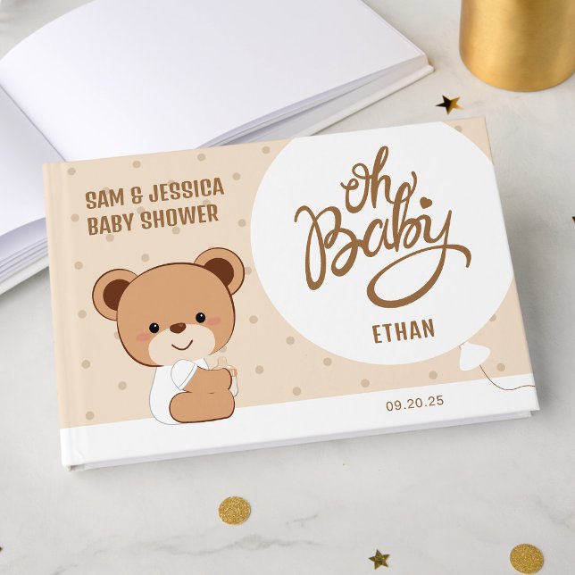 Libro de invitados de Baby Shower de Osito de Bebé (Subido por el creador)