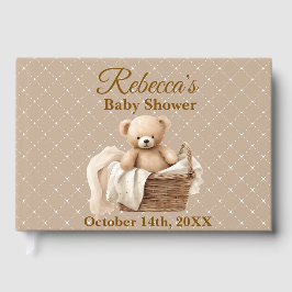 Libro de invitados de Baby Shower de osito de pelu