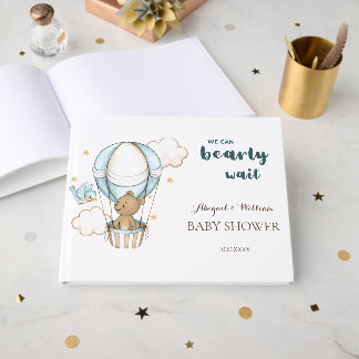 Libro de invitados de Baby Shower del adorable oso