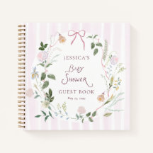 Libro de invitados de baby shower floral caprichos