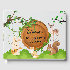 Libro de invitados de Baby Shower Forest Animals