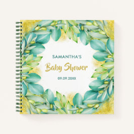 Libro de invitados de Baby Shower Greenery Eucalyp