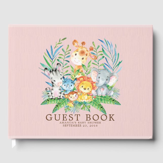 Libro de invitados de Baby Shower para Chicas de l (Anverso)