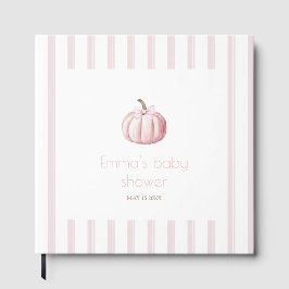 Libro de invitados de Baby Shower Pink Pumpkin