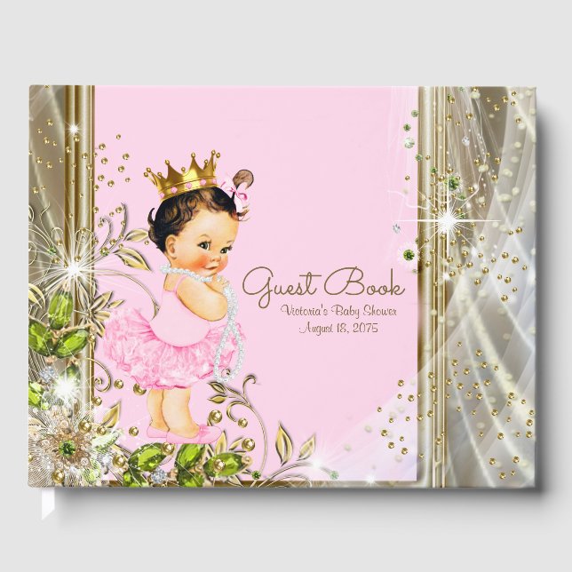 Libro de invitados de Baby Shower Princesa de oro  (Anverso)