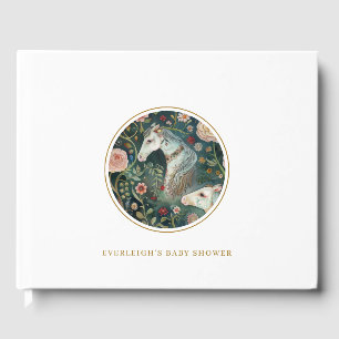 Libro de invitados de Baby Shower sobre caballos p