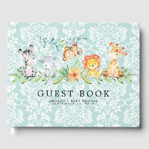 Libro de invitados de Baby Shower Sweet Safari Ani