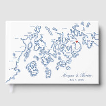 Libro de invitados de Bar Harbor - Mapa de Penobsc