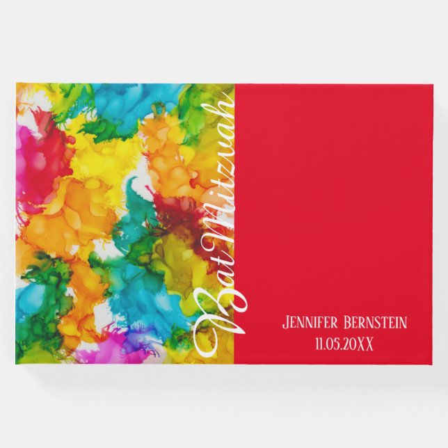 Libro de invitados de Bat o Bar Mitzvah Fiesta (Anverso)