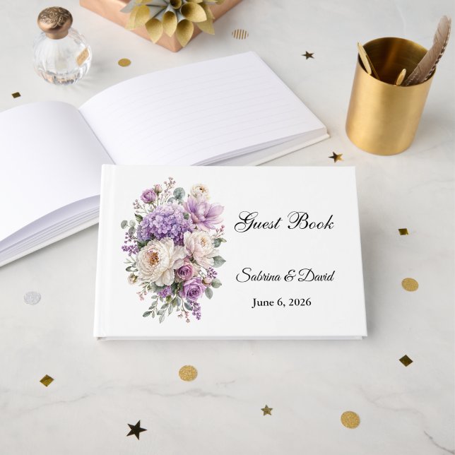 Libro de invitados de boda (Anverso Abierto)