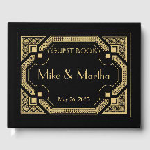 Libro de invitados de boda Art Deco