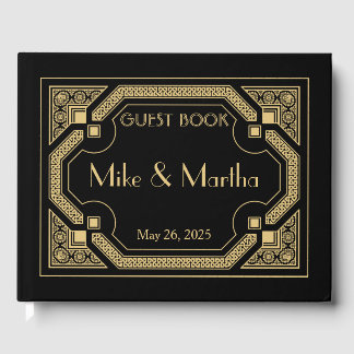 Libro de invitados de boda Art Deco